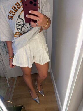 idem ditto off-white pleated skort / shorts - S